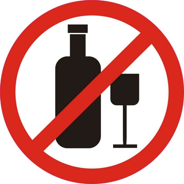 During the treatment of prostatitis, it is necessary to completely avoid alcohol. 